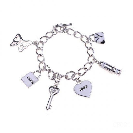 Coach Fashion Charm White Bracelets CVZ - Click Image to Close